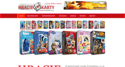 Desktop Screenshot of hraciekarty.sk